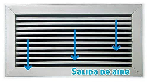 Rejilla lineal inclinación 0º plata para aire acondicionado