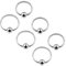 KJM Fashion 6 STK Metall BCR 0,8 mm 20 g 6mm 1/4 8mm 5/16 3mm Tragus Nose Eyebrow Daith Ohrringe Cartilage Piercing Schmuck 4695