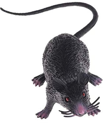 Ogquaton Plastik Ratten Maus Modell Figuren Kinder Halloween Tricks Streiche Requisiten Spielzeug Schwarz Kostengünstig