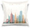 Linomo Kissenbezug 40x40 cm, Amerikanisch New York Stadt Dekorative Kissenbezug Kissenhülle für Couch Sofa Bett Hause