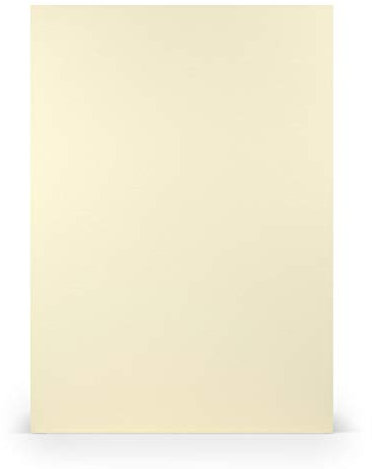 PAPERADO 50x Briefpapier DIN A4 - Chamois gerippt Beige Creme 100 g/m² - Papierbögen in 29,7 x 21 cm zum Basteln & Drucken