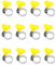 Sinzau Lot de 12 colliers de serrage en acier inoxydable 9-16 mm pour fixation de tuyau