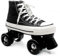 Canvas Schlittschuhe Rollschuhe Für Damen Mädchen Roller Quad Skates Komfortables Und Atmungsaktives Mit Zweireihigem Rad Obermaterial Leinwand Rollschuhe A,43