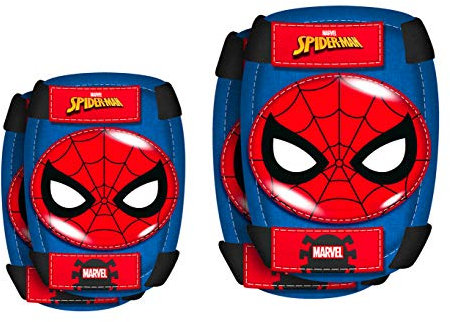 Stamp COUDIERE GENOUILLERE SPIDERMAN, SM250094, BLUE taille unique avec des sangles elastiques et système velcro