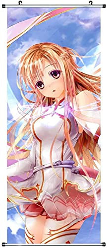 CosplayStudio Sword Art Online Rollbild | Kakemono aus Stoff | Poster 100x40cm | Motiv: Yuuki Asuna