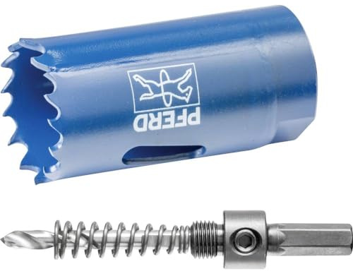 PFERD TOOLS HSS-Lochsägen-Set zweiteilig | Durchmesser 25 mm | 25198025 – für wirtschaftliches Sägen von runden Durchbrüchen
