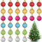 36 Stück Weihnachten Ornamente Mini Glitzer Kugeln, 1 Zoll Mehrfarbig Schaum Kugel Hängende Deko Mini Weihnachtsbaum Dekorationen Kleine Weihnachtsdekoration Party Zubehör (Diverse Farben)