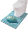 ZESLIV WC Vorleger mit Ausschnitt 90 * 60cm rutschfeste Badematte Badezimmerteppich Toilettenmatte Badgarnitur Badteppich