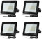 Lospitch 4x100W LED Strahler Außen, 3000K Warmweiß Superhell LED Fluter, 8500LM Außenstrahler IP66 Wasserdicht Aluminium Scheinwerfer Licht für Garten, Garage, Hof oder Hote