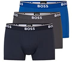 HUGO BOSS Herren Trunk 3p Co/EL Boxershorts, Open Blue 487, S
