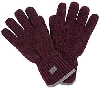 camel active Herren 408520/8G52 Knitted Gloves, Merlot, M