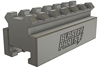 Blasterparts Slydev - Adapter kompatibel für NERF Rail zu Picatinny-Rail - Variante 2 - Nicht durchgezogene Stege - 6,5 cm - Blaster-Modding und Zubehör für mehr Reichweite und Präzision