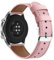 Eono Leder Uhrenarmbänder 20mm, Lederarmband Ersatzband Armband mit Schnellverschluss für Herren Damen Armbanduhr 18mm 20mm 22mm, Rosa