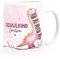 SpecialMe® Tasse Schulkind Dino Geschenk Einschulung personalisiert mit Namen Kindertasse aus Keramik für Jungen Mädchen Mädchen weiß standard