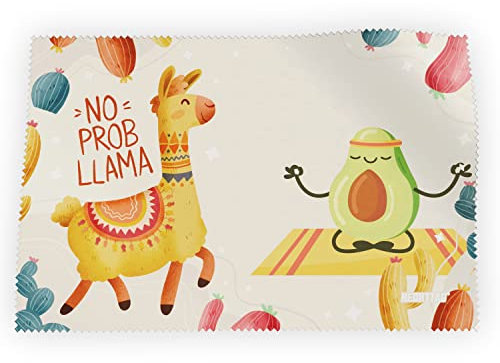 HECHTTAG Mikrofasertuch XXL, Brillenputztuch in Optikerqualität, Ideal zur Reinigung von Brille, Display, Kamera, Tablet, Smartwatch, Sonnenbrille, Objektiv | wiederverwendbar (Lama)