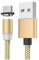 BSSTORE Câble Usb 3IN1 Magnétique 2 Mètres Light-ning Micro Usb Usb-C Connecte chaque type d'appareil en remplaçant les têtes magnétiques par LED (Or)