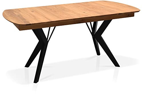 moebel-eins Elissa XL Esstisch/Ausziehtisch, Material Massivholz, Eiche geölt, in 2 Größen erhältlich, 160/210 x 90 cm