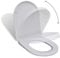 HOMIUSE Toilettensitz mit Absenkautomatik Quadratisch Weiß Toilettendeckel Wc Sitz mit Absenkautomatik Toilettendeckel mit Absenkautomatik Wc Deckel Universal Soft-Close-Funktion 48x35 cm