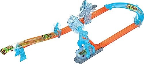 HOT WHEELS Track Builder Freier Fall Starterbox - Wind- und Schwerkraft-Set, modulare Aufbewahrungsbox, Fallrampe, Flipper, für Kinder ab 4 Jahren, HNJ67