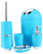 6Pcs Bathroom Accessories Set, Bathroom Accessory Bath Set Toothbrush Holder, Bin, Soap Dish, Dispenser,cup, Toilet Brush, Hand Sanitizer Bottle (Blue)