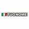 AMA SHOP ADESIVO SAGOMATO personalizzabile tuo nome con bandiera |Sticker per Casco,Moto, Camper,Barca| autoTuning |