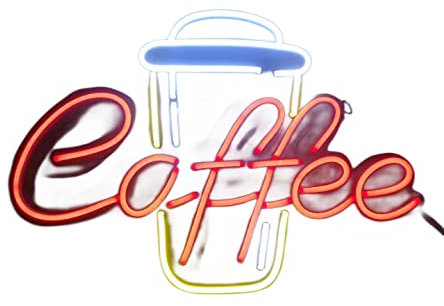 LED Schild Leuchtschild GEÖFFNET OPEN Dönner Kebab Bar und viel mehr Reklame LEUCHTREKLAME Werbung versch.stylen (Coffee)