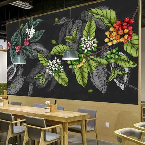 Abstrakte Blätter Fototapete Custom Dining Coffee Shop Restaurant Wand Innendekoration Wandbild Designs Verbesserung 3D