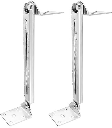 MagiDeal Charnière de Tige de Levage 2 Pièces, Matériel de Tige de Levage D'angle, Mécanisme D'angle Réglable, Support de Charnière pour Table, Canapé, Meubles, Zinc blanc