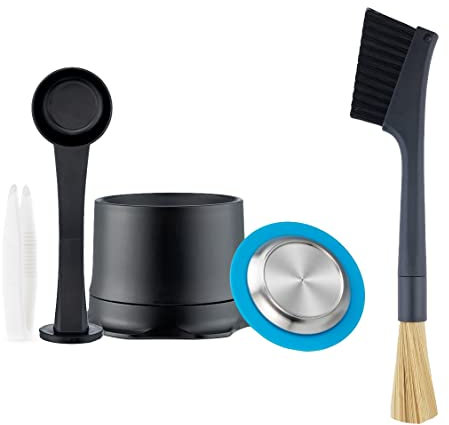 Peukerty Filtre à café Zenius réutilisable avec couvercle pour capsules de café, cafetière, cafetière, cafetière, cafetière, avec brosse