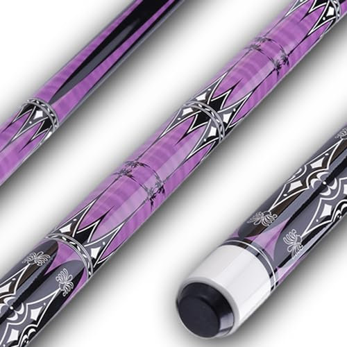 Sinsilvie 58 Pool Queue with 13mm Tip,19 20 oz Billiard Cue,Schwarz oder Weiß,1/2 Maple Queue Sticks Pool Cue,Billard Queue für Männer und Frauen. (Violett 20 oz)