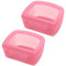 Milageto Bols Suspendus en Caisse pour Animaux de Compagnie, 2 pièces, Alimentation Lente, Distributeur d'eau sans déversement, Plat de Boisson, Bol d'eau pour, Rose