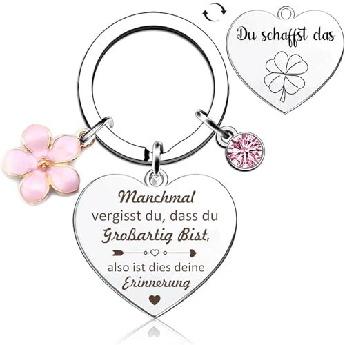 Aonveki Geschenke für Frauen Freundin, Herz Schlüsselanhänger Mutmacher Geschenk für Freundin Schwestern Kollegin Ehefrau und Mutter, Beste Freundin Geschenke Abschiedsgeschenk