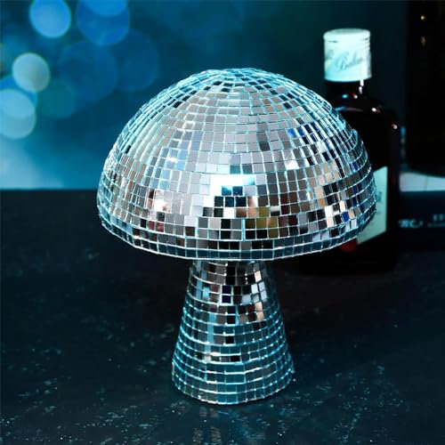 Pilz Disco Kugel, Discokugel Pilz, Disco Pilz Glitzernde Pailletten-BüHnen Spiegelkugel, Heimkunst-Requisiten, Dekoration, Weihnachten, Hochzeit, Geburtstag, Dekorationen FüR BüHne, Schlafzimmer
