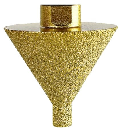 YUMIN Broca de Biselado de Diamante para Amoladoras Angulares, Brocas Avellanadoras de 5/8 Pulgadas y 11 Hilos, Broca Cónica de Diamante para Azulejos Grande