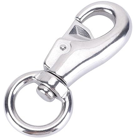 KONTONTY Drehhaken Karabiner 102mm Für Hängesessel Drehbar Silber 300 Kg Tragfähigkeit Für Drinnen Und Draußen Robustes Aufhängungszubehör