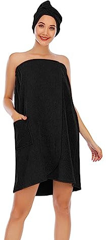 Generisch Saunakilt Damen XXL Frotteekleid Saunakilt mit Knopf Saunahandtuch Saunatuch Plus Size Saunahut Handtuchkleid Dünn Sauna Handtuch Badekleid Saunakleid