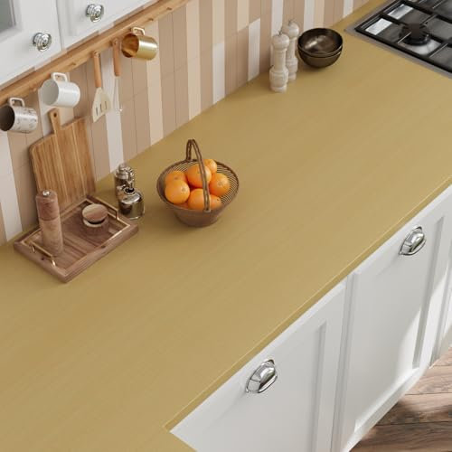 VaryPaper Papier Peint Adhesif Bois Beige Épaissir 40cmx200cm Papier Collant pour Meuble Revêtement Plan de Travail Adhésif Cuisine Salon Stickers Effet Bois Porte Placard Armoire Escaliers