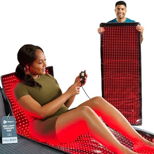 Lifepro Infrared Red Light Therapy for Body Wrap - Lessens Pain, and Enhances Recovery - Red Light Therapy Mat for Whole Body Care - Featured 3 Modes - Red Light Therapy Blanket uses 660nm & 850nm