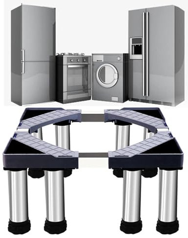 Pedestal para Lavadora, Color Blanco, Ancho de 28 Pulgadas, Ajuste Universal, Capacidad de 800 Libras, Base Ajustable Multifuncional para Lavadora, refrigerador, Lavadora, Secadora, Gris, 8