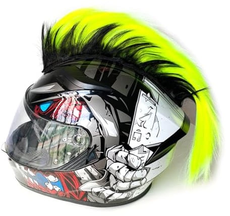 YiQinzcxg Lebendige Schwänze Helme Perücken Helme Dekorationen Perfekt Für Enthusiasten Die EIN Unverwechselbares Aussehen Suchen