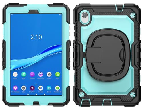 BailiTao Funda compatible con Lenovo Tab M8 HD de 8 pulgadas TB-8505F/8505X/8705F 2019/2020 funda con protector de pantalla, funda protectora de cuerpo completo, funda resistente con mango giratorio,