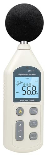GM1356 30-130dB Dezibelmessgerät Geräuschmessgerät mit gewichteten 47000 Datensatz-Export-Digitaltester