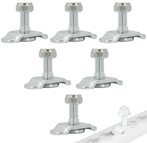 HAOBIN 6 Stück Schraubfitting für Airlineschiene M8x20 Schraubfitting für Zurrschienen Individuelle Endstücke für Flugzeugschienen und Zurrschienen für Wohnwagen,Transporter und Anhänger