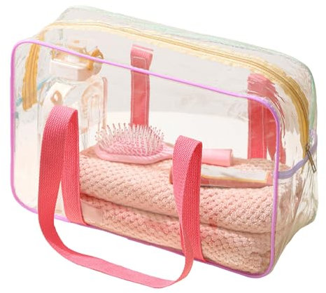 Trousse De Maquillage Transparente - Trousse De Maquillage Portable Pour Avion | Trousse De Maquillage éTanche Avec Fermeture éClair Pour Avion Aéroport éCole Travail Salle De Sport Plage