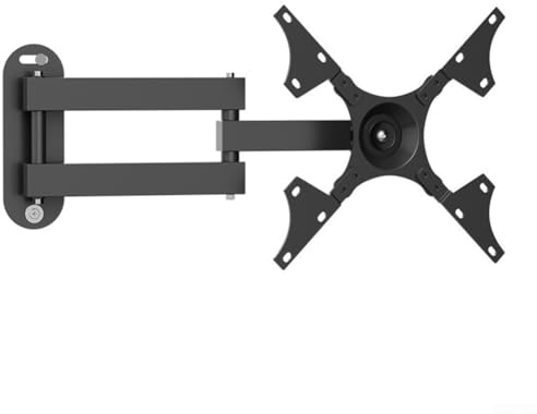 Aprilsunnyzone 360 Degree Rotatable Retractable TV Wall Mount for 14 37 Inch Screens with Adjustable Mounting Holes and Steel Frame