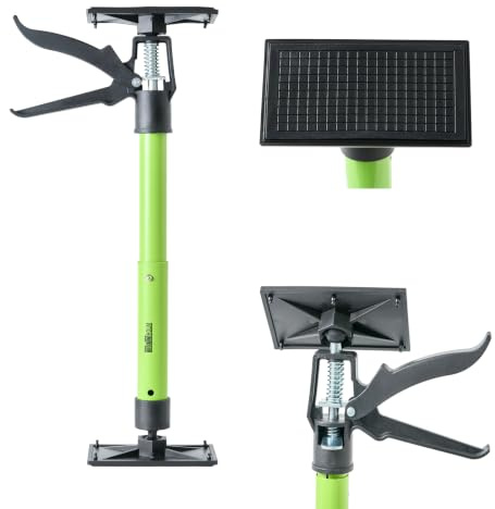 TRUTZHOLM Einhandstütze 30–59 cm, 30 kg Stützlast, für Schrankmontage | Montagestütze mit Pumpgriff, neigbaren 12,5 x 8 cm Stützplatten, ca. 0,6 kg, für Küchen, Schränke, Türzargen und Regale