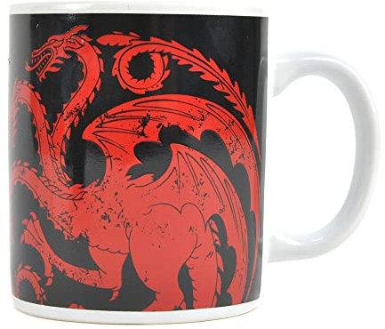 Half Moon Bay Taza Desayuno Juego de Tronos, Game of Thrones (Targaryen), 350ml