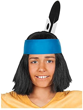 Maskworld - Yakari Kinderperücke schwarz - Indianer Perücke für Jungen - Lizenzprodukt Zeichentrickserie