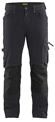 Blaklader 198916449899C60 X1900 4-Wege Stretch Handwerker Arbeitshose ohne Nageltaschen, Dunkelgrau/Schwarz, Größe C60