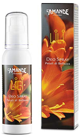 L'AMANDE - Deodorante Donna Spray senza Alcool e Sali di Alluminio, Delicato e Naturale per Pelli Sensibili, Deodorante Donna Idratante alla Rosa, Vaniglia e Gelsomino - Lili, 100 ml